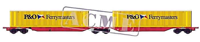 ACME 40207 - H0 - Containertragwagen Sggmrss P&O, Ep. V-VI, FS